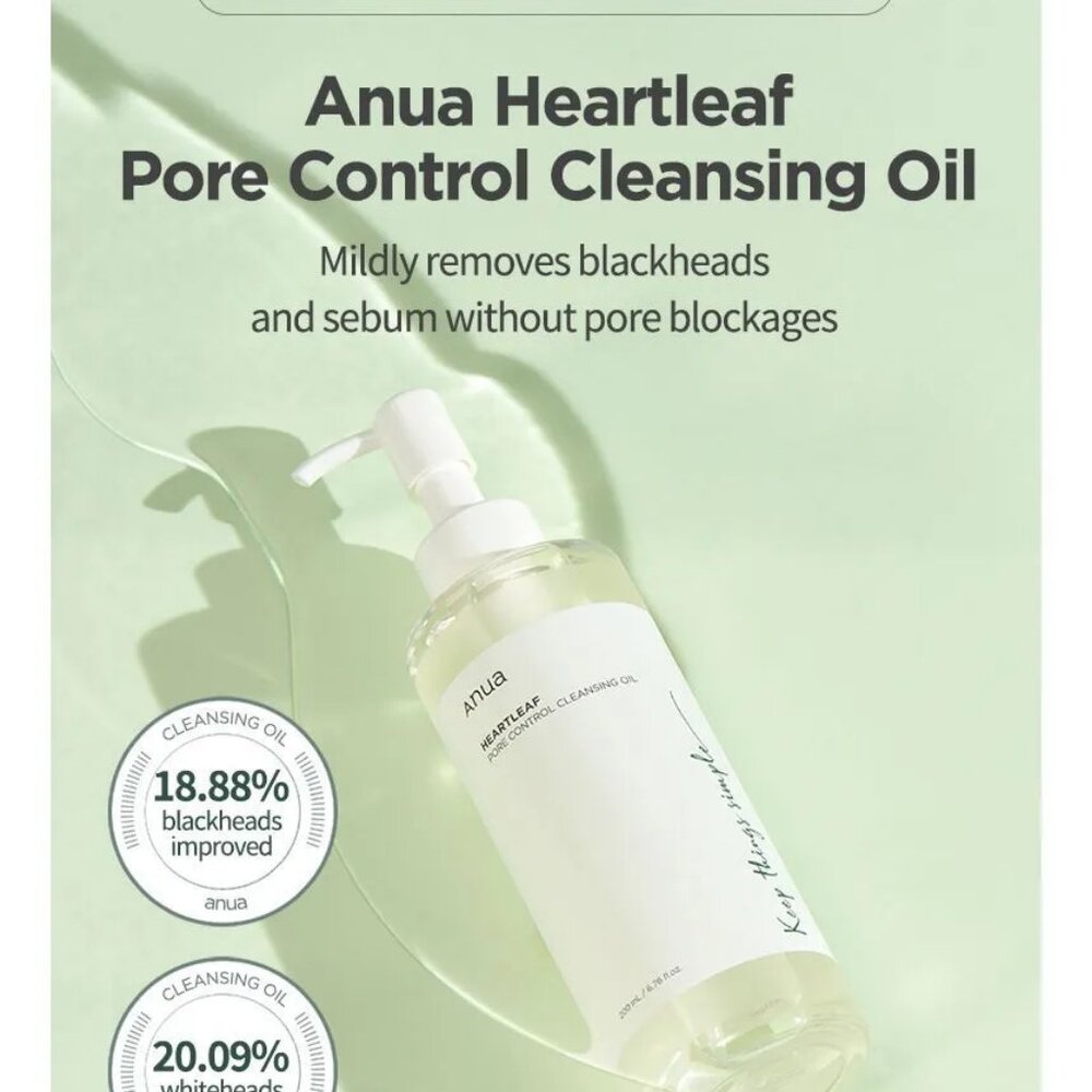 ANUA Heartleaf Pore Control Cleansing Oil 200ML Korean Skin Care Cosmetics Korea